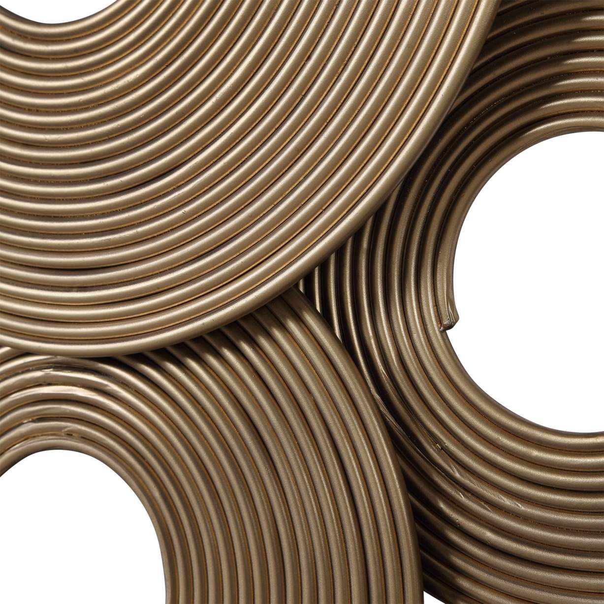 Ahmet 34 3/4"W Layered Rings Gold Metal Wall Art